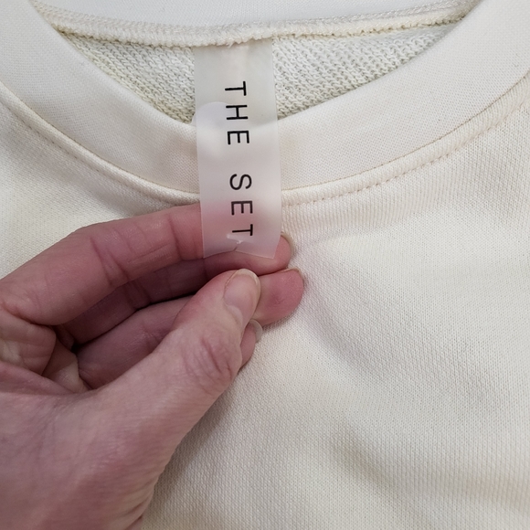 French Terry Solid pants set with long sleeve top and anckels Zipper - Picture 4 of 5